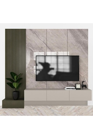 Beliz Tv Ünitesi Tv Sehpası Alt Modül KUM BEJİ 200 Cm