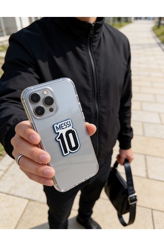 10 Üzerine Messi Telefon Sticker 3d Metal Tasarım, Arka Süs A300138