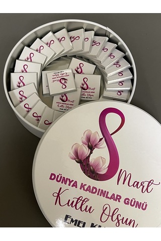 8 Mart Dünya Kadınlar Günü Çikolata Kutusu 40 Adet Çikolatalı