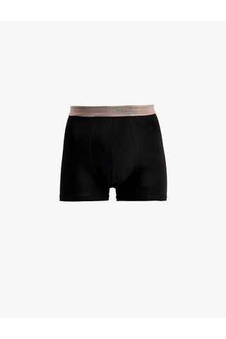Koton Bel Detaylı Pamuklu Regular Fit 3'lü Boxer Seti Siyah 6slm90039mk