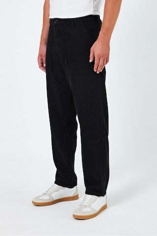 Tarz Cool Erkek Düz Baggy Jean Pantolon Siyah