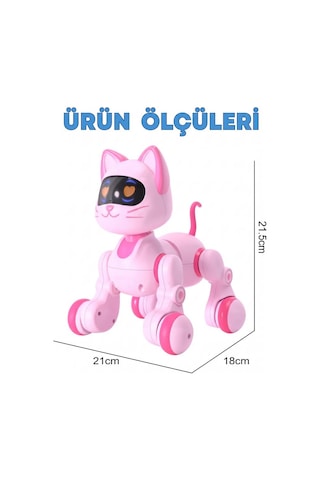 Akıllı Robot Kedi Zeka Dolu Eğitici Uzaktan Kumandalı Sesli Ve Hareketli Oyuncak Kedi