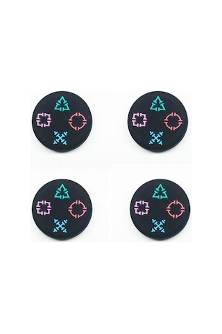 Cafele PS4 - PS5 - Xbox One X/S - Series X - Series S Analog Koruyucu Silikon Pad Geo Tasarım