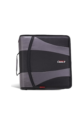 Case-it The Dual 2.0 Fermuarlı Bağlayıcı Sırt Çantası - İki 2 İnç D Halkalı - 5 Konu Dosya Klasörü - Çoklu Cep - 800 Sayfa Kapasitesi - Omuz Askısı İle Birlikte Gelir - Siyah Dual-301