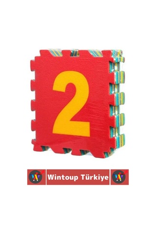 Ev Kreş Çocuk Odası Görsel Algı Eğitici Dayanıklı Esnek Canlı Renk Sayılar Puzzle Yer Matı 9 Parça