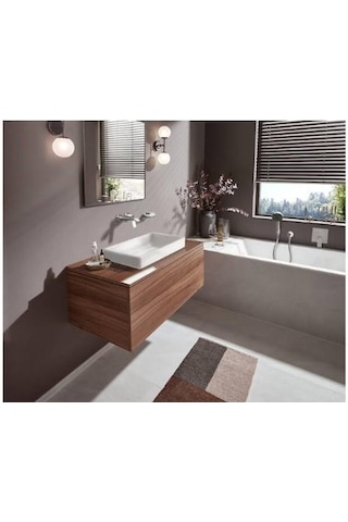 Hansgrohe Vivenis Tek Kollu Lavabo Bataryası Ankastre Duvara Monte 19,2 Cm Gaga İle - 75050000 Gümüş