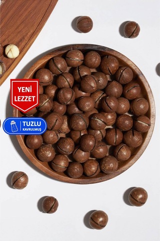 Kabuklu Tuzlu Kavrulmuş Makademya Fındığı 750 Gram 750 G