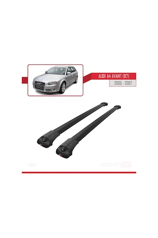 Audi A4 B7 Avant 2005-2007 Arası İle Uyumlu Ace-1 Ara Atkı Tavan Barı Siyah