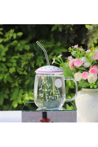 Cam Pipetli Kupa Beyaz 420 Ml