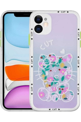 Apple Uyumlu iPhone 11 Kılıf Kamera Korumalı Desenli Sert Zore Hess Kapak NO9