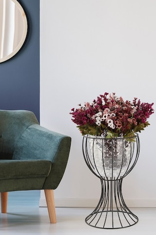 Anafor Saksılık Siyah 43 Cm Şeffaf Saksı
