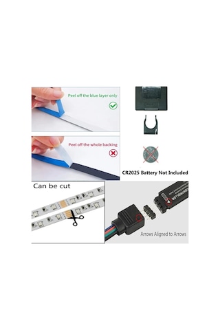 App 5050 Rgb Bluetooth Led Çubuk Işık 1m-30m Dc 5v Usb Led Çubuk Tv Arkaplan Işığı Odası Dekorasyon App Controller 0.5m