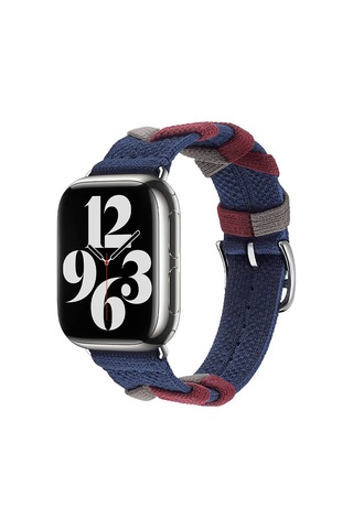 Watch 40mm Rhn Uyumlu Rhn Frm Krd-97 Sarmal Örgü Tasarımlı Kordon-lacivert