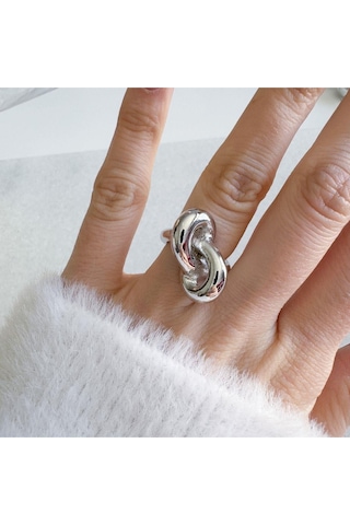 Düğüm Yüzük Ayarlanabilirdir Silver