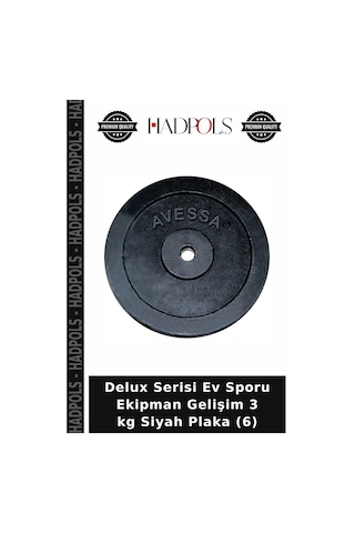 Delux Serisi Ev Sporu Ekipman Gelişim 3 Kg Siyah Plaka 6