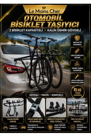Alfa Romeo 147 Collezione Oto Bagaj Üstü 2 Bisiklet Taşıma Aparatı Metal Gövdeli