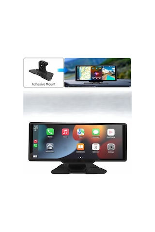 Leerfei Lf-1026 Taşınabilir Hd Dokunmatik Ekranlı Kablosuz Araç Multimedya Oynatıcısı -carplay Andro 10.2"