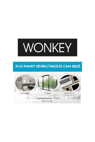 Wonkey - Mikrofiber Cam Bezi, Çok Amaçlı Cam, Toz Ve Mutfak Bezi Diğer