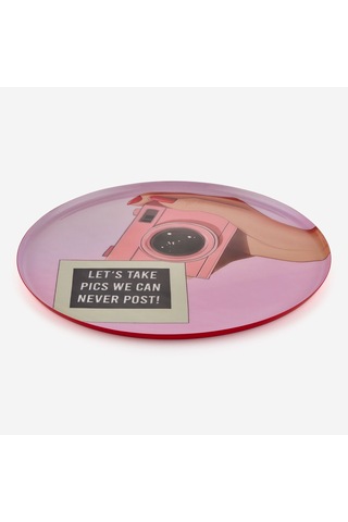 Pembe Demir Neverpost Tepsi 31x1x31 Cm