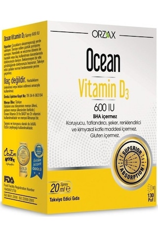 Ocean Vitamin D3 600 IU Sprey 20 ML