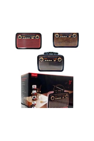 Nostaljik Radyo Bluetooth Bağlantılı Müzik Kutusu Ahşap 53435436