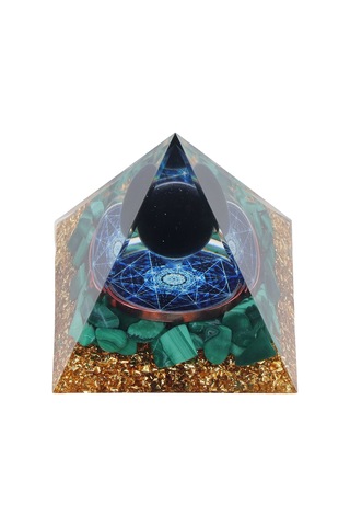 Konesam Enerji Dengeli Kristal Orgonomi Piramidi - İç Huzur Ve İyileştirme, Yoga Meditasyon Dekoratif Ev Eşyası 6cm