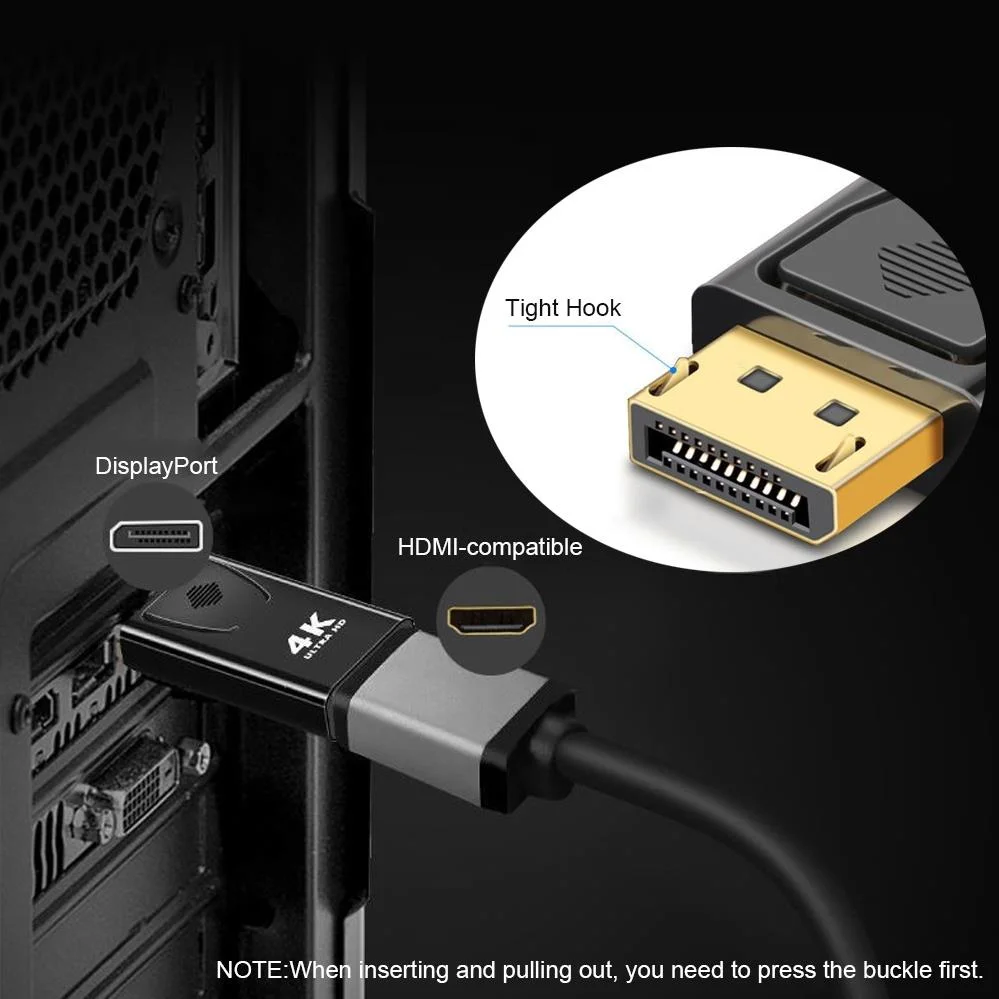 4946 4k Destekli Displayport Hdmi Çevirici Dönüştürücü Adaptör 1 ADET