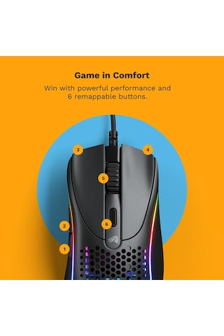 Glorious Oyun - Model D 2: Kablolu Ergonomik Fare, Superlight 58g 79399069