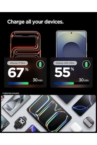 30w Usb-c Ultra Mini Hızlı Şarj Aleti Pps Desteği/ısı Düşürücü Gan Destekli Akım Korumalı Güç Adaptörü & & Apple iPad Uyumlu, & Apple MacBook Uyumlu, Type-c - Ach08448