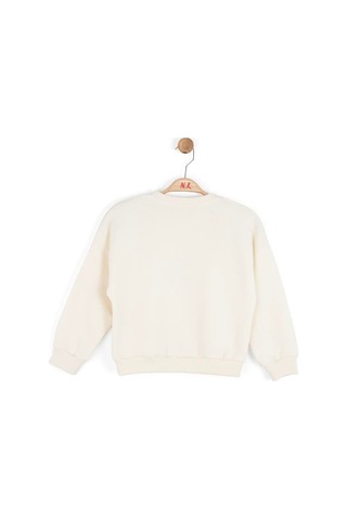 Kız Çocuk Çiçek Sweat Nk-39502 Ekru