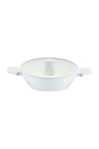 Jumbo Swiss Crystal Light Grey Basık Tencere 26 Cm Gri