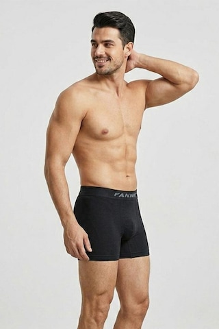 Fit Women Dikişsiz Nefes Alabilen Rahat Bol Kesim Erkek Boxer 2014 Siyah