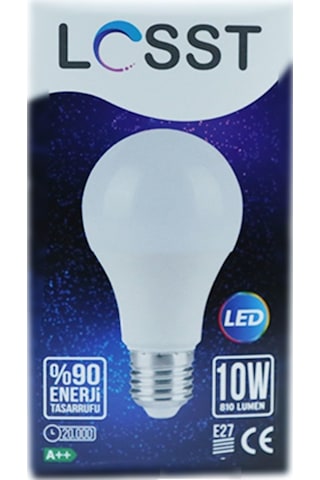 Losst 10W 220-240V 810Lm 4000K E27 A60 Dimli Led Ampul 5 Ampul