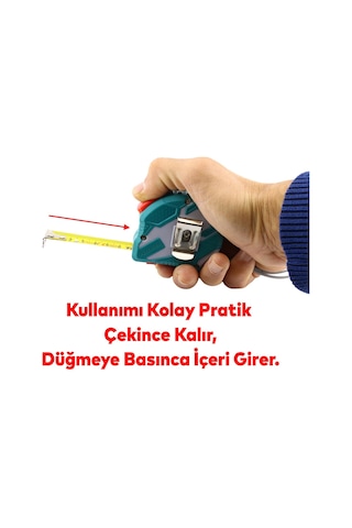 Ölçü Ve Maket Bıçağı Seti Şerit Metre Halı Kesme Maket Bıçağı Yedek Bıçak 10'lu Total Tos23037e