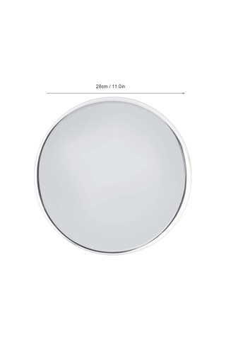 Tepsi 28 Cm Paslanmaz Çelik Yuvarlak Gümüş Saklama Tepsisi Sabit Düz Tabanlı Kaymaz Kolay Yıkanabilir Gıda Tepsisi