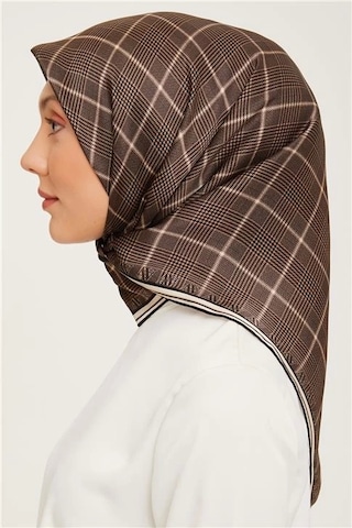 Armine Sura İpek Eşarp 23ka9029 04 Kahverengi