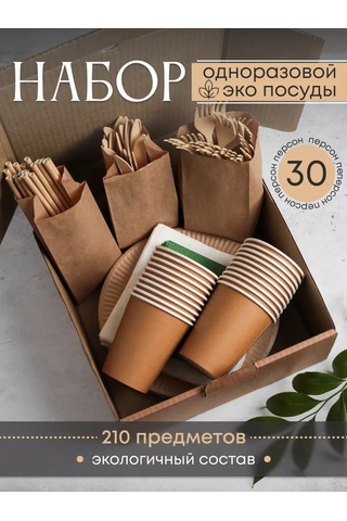 Laraproff 30 Kişilik Parti Tek Kullanımlık Tableware Seti 240765018 100 adet