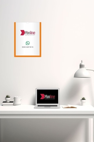 10 Adet A4 Turuncu Belge Sertifika Çerçevesi Kendinden Yapışkanlı Kolay Değiştirilebilir Föylük