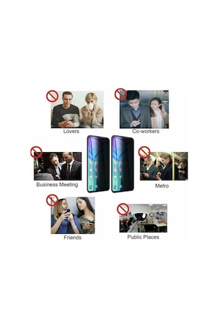 Samsung Uyumlu A10s Hayalet Ekran Privacy Gizlilik Tam Kaplayan Kırılmaz Koruyucu Cam