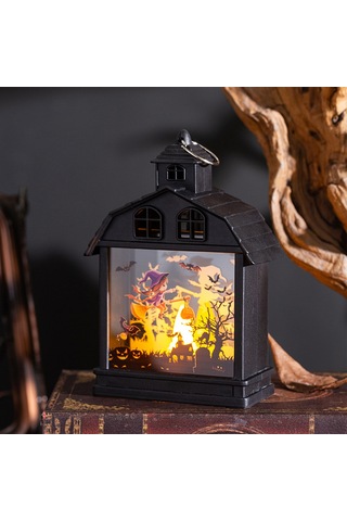 Skycity Korku Atmosferi Yaratan Klasik Cadı, Kabak Ve Adam Kemik Figürlü Led Gece Lambası - Halloween Parti Dekorasyonu Çok Renkli