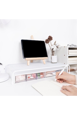 Homyl Monitör Standı Yükseltici Braketi Pratik Masa Raf Ofis