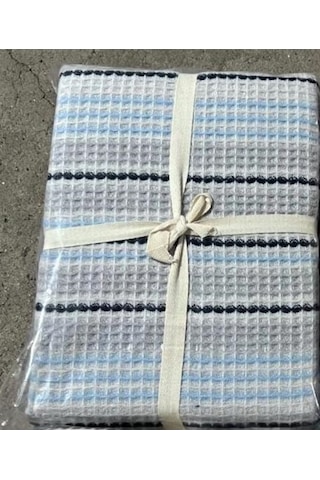 Livdora Serena Pamuklu Battaniye 190x230 - Bebe Mavi Bej