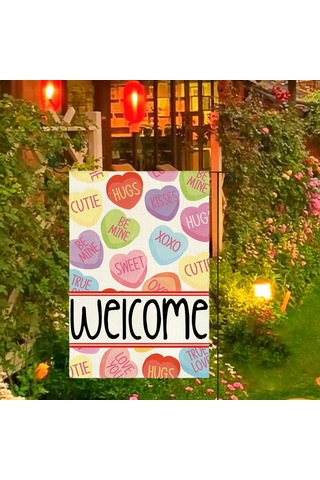 Homyl Sevgililer Günü Bahçe Bayrağı Parti Aksesuarları