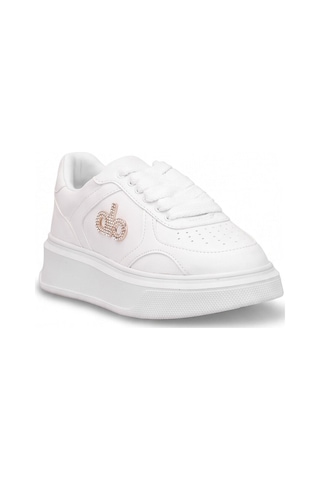 Ayakkabı Fuarı Elit Kcm235 Kadın Klasik Sneaker Beyaz