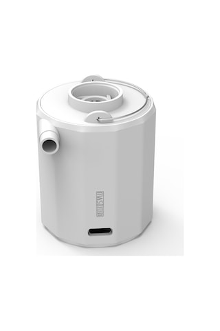 Lemestar Beyaz Çok Fonksiyonlu Mini Hava Pompa - Enflasyon + Vakumlama + Aydınlatma, Taşınabilir Dış Mekan İçin Abs Malzeme 8w Güç