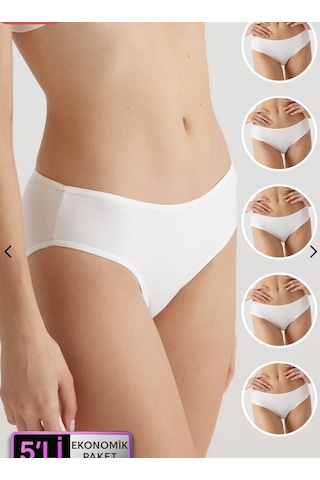 Pierre Cardin 5'li Ekonomik Paket 2056 Pamuklu Basic Slip Külot Siyah