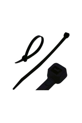 Skauto Kablo Bağı Plastik Cırt Kelepçe 4.8X380 MM Siyah 100 Adet