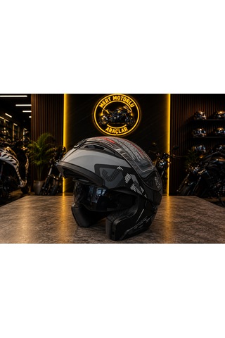 Jk 902 H1 Grey Çene Açılır Motosiklet Kaskı Açık Gri