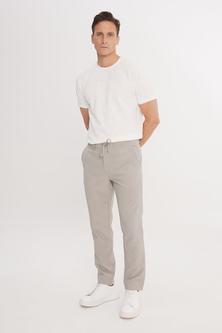 AC&Co / Altınyıldız Classics Erkek A.yesıl Slim Fit Dar Kesim Beli Bağlamalı Çizgili Yan Cepli Casual Jogger Pantolon A.yesıl