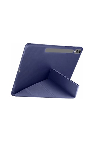 Samsung Galaxy X610 Tab S9 Fe Plus 12.4 Kılıf Kalemlikli Mars Tablet Kılıfı - Lacivert Klavyeli Kılıf